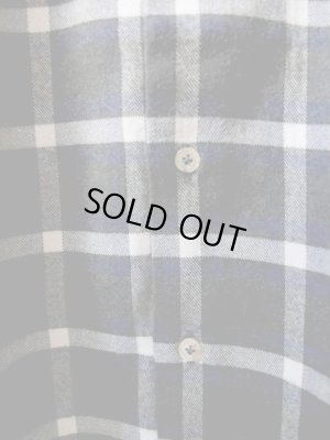 画像7: BORRIELLO (ボリエッロ）　ダークグリーンxホワイト・ネイビーチェック　　ネルシャツ　秋冬向き