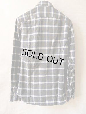 画像3: BORRIELLO (ボリエッロ）　ダークグリーンxホワイト・ネイビーチェック　　ネルシャツ　秋冬向き