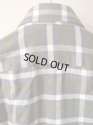 画像6: BORRIELLO (ボリエッロ）　ダークグリーンxホワイト・ネイビーチェック　　ネルシャツ　秋冬向き