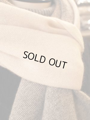 画像6: FRANCO BASSI （フランコ　バッシ）カシミア＆ウール　バイカラー（ツートーン）　マフラー　ブラウングレー×オフホワイト　秋冬向き