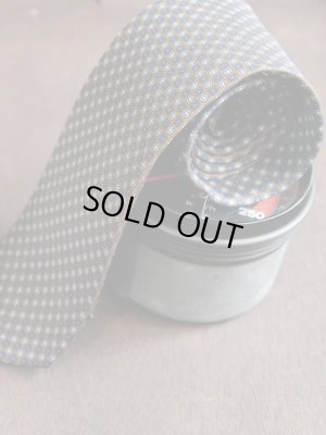 画像4: E.G.カペッリ　ヘビー　シルク　プリント　ネクタイ　ブラウンベース　ネイビー＆サックス小紋