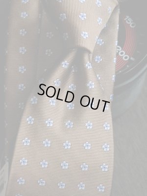 画像7: Angelo Fusco （アンジェロ　フスコ） ベージュxサックス小紋　ネクタイ　オールシーズン