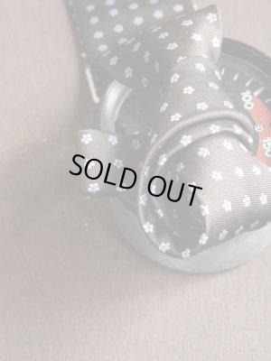 画像6: Angelo Fusco （アンジェロ　フスコ） ブラウンxサックス小紋　ネクタイ　オールシーズン