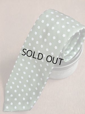 画像5: Angelo Fusco （アンジェロ　フスコ） グリーンxサックス小紋　ネクタイ　オールシーズン