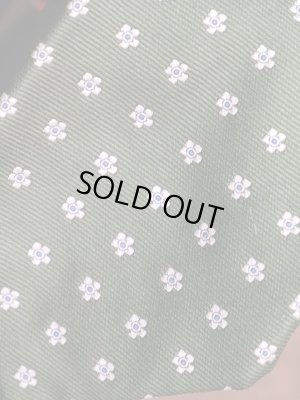 画像3: Angelo Fusco （アンジェロ　フスコ） グリーンxサックス小紋　ネクタイ　オールシーズン