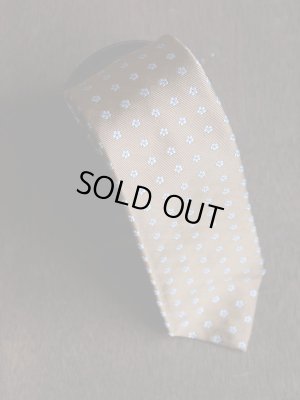 画像4: Angelo Fusco （アンジェロ　フスコ） ベージュxサックス小紋　ネクタイ　オールシーズン