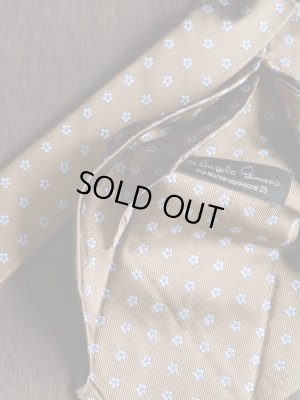 画像2: Angelo Fusco （アンジェロ　フスコ） ベージュxサックス小紋　ネクタイ　オールシーズン