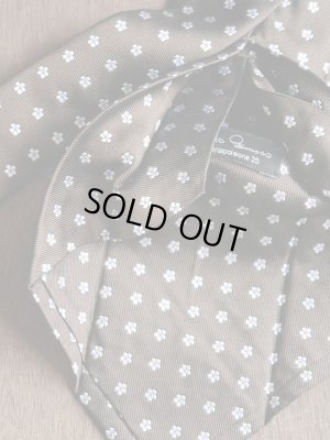 画像2: Angelo Fusco （アンジェロ　フスコ） ブラウンxサックス小紋　ネクタイ　オールシーズン