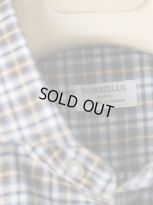 画像5: BORRIELLO (ボリエッロ）　ブラウンxネイビーxイエロー　タータンチェックシャツ