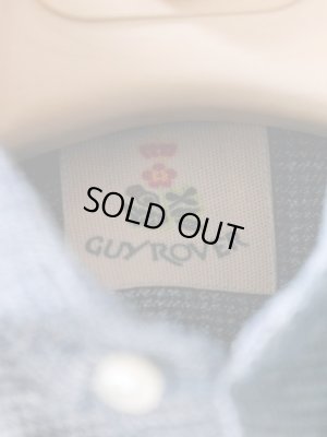 画像9: GUY ROVER(ギローバー）　ワイドスプレッド　ハウンドトゥース　サックスxネイビー　秋冬向き