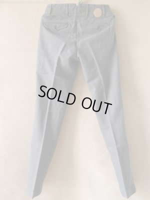 画像2: PIATTO（ピアット）　”ストリート”　１プリーツ　コットンリネン　ブルーグレー　春夏向き