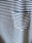 画像3: GUY ROVER（ギ　ローバー）ポケット付きTシャツ　パイル素材　ブルー×ホワイト　ボーダー　夏向き (3)