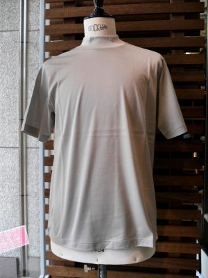 画像5: MATTEOAVERSA（マッテオアヴェルサ）モックネックTシャツ　シルケット加工コットン　ライトグレー　夏向き