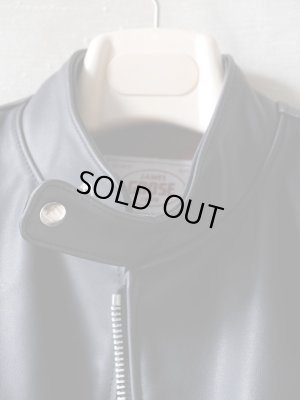 画像7: JAMES GROSE (ジェームス　グロース／ジェームス　グロス）　シングルライダース　”レーシング”　ブラック　カウハイドレザー