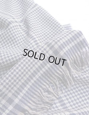 画像3: BEGG&Co（ベグ）Kishorn　カシミアマフラー　ガンクラブチェック　ネイビー＆ベージュ　秋冬対応