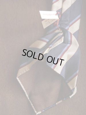 画像2: Atto Vannucci (アットヴァンヌッチ) ネイビーxアイボリーxボルドーxブルー　レジメンタル　セッテピエゲ　オールシーズン