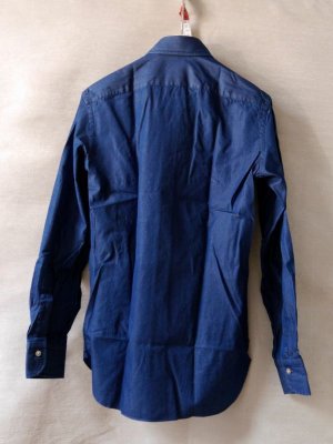 画像2: BORRIELLO （ボリエッロ）　インディゴ シャツ　ダークトーン