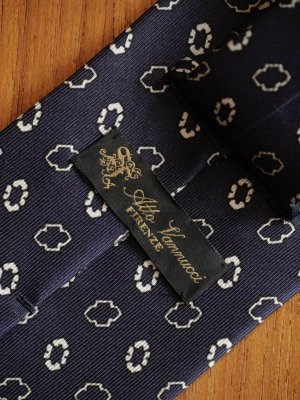 画像6: Atto Vannucci (アットヴァンヌッチ) ネイビー　プリント　小紋柄　オールシーズン