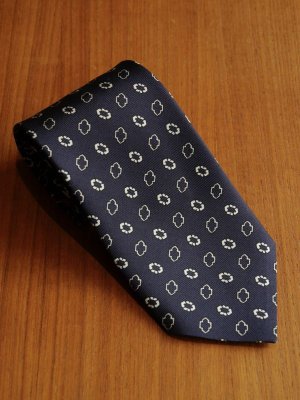 画像2: Atto Vannucci (アットヴァンヌッチ) ネイビー　プリント　小紋柄　オールシーズン