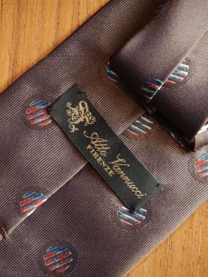 画像6: Atto Vannucci (アットヴァンヌッチ) ブラウン　ジャカード　ドット柄　オールシーズン