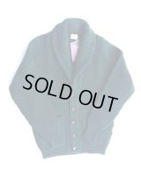 WILLIAM LOCKIE(ウィリアム　ロッキー）ショールカラー　カーディガン　ウインザー　ピュア　ジーロンウール　グリーン アストラ（秋冬向き）