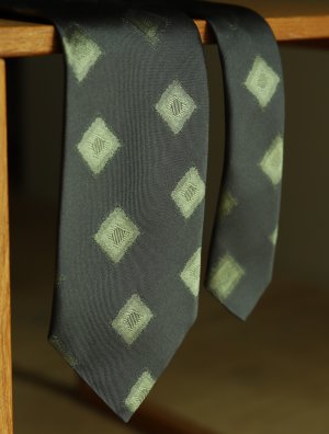 画像4: Atto Vannucci (アットヴァンヌッチ)　　シルク　グリーン　小紋　ジャガード　オールシーズン