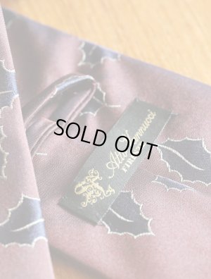 画像6: Atto Vannucci (アットヴァンヌッチ)　　シルク　エンジ　モチーフ柄　ジャガード　オールシーズン