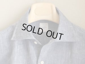 画像3: Enzo Pisano （エンツォ ピサノ） ブルー リネンシャツ　春夏用