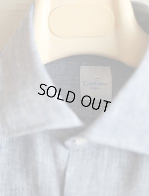 画像7: Enzo Pisano （エンツォ ピサノ） ブルー リネンシャツ　春夏用