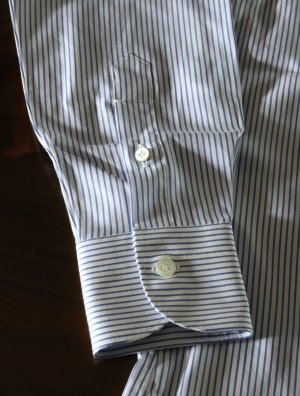 画像5: Maria Santangelo (マリア サンタンジェロ)　 シャツ　ブルーストライプ　ツイル　セミワイド