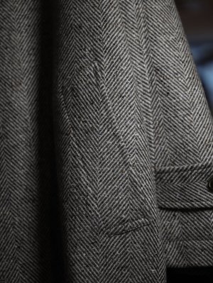 画像9: COL ORIGINAL Bal Collar Raglan Coat   コルウ オリジナル バルカラー ラグラン コート　グレージュ　ヘリンボーン　秋冬　