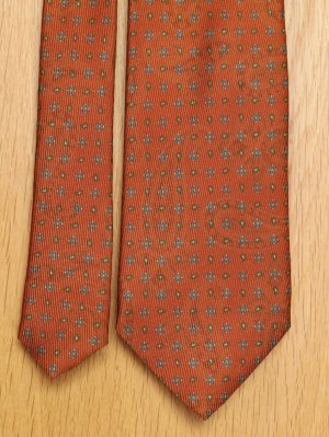 画像5: Atto Vannucci (アットヴァンヌッチ)　　シルク　オレンジ　小紋柄　プリント　オールシーズン