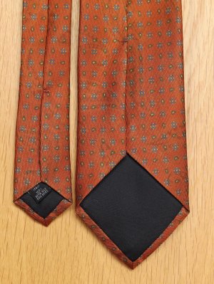 画像6: Atto Vannucci (アットヴァンヌッチ)　　シルク　オレンジ　小紋柄　プリント　オールシーズン