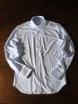 画像1: Xacus (ザカス/ザッカス)　 シャツ　ストライプ　サックス　ストレッチ (1)