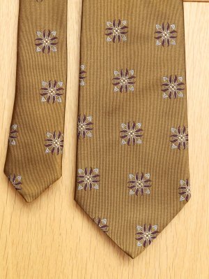 画像5: Atto Vannucci (アットヴァンヌッチ)　　シルク　金茶　花柄　ジャガード　オールシーズン