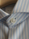 画像4: Xacus (ザカス/ザッカス)　 シャツ　ストライプ　サックス　ストレッチ