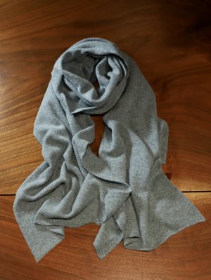 画像1: WILLIAM LOCKIE(ウィリアム　ロッキー）カシミヤ　マフラー　ORIVE TD　アイスグリーン