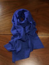 WILLIAM LOCKIE(ウィリアム　ロッキー）カシミヤ　マフラー　COAST　ブルー