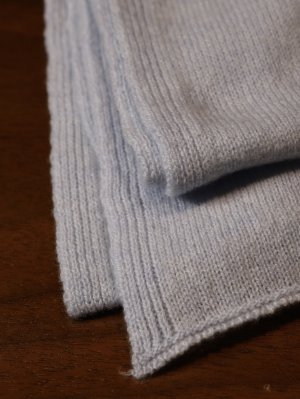 画像2: WILLIAM LOCKIE(ウィリアム　ロッキー）カシミヤ　マフラー　YACHT(BIAGIOLI)　スカイブルー