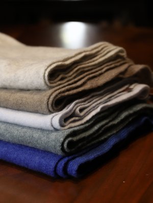 画像4: WILLIAM LOCKIE(ウィリアム　ロッキー）カシミヤ　マフラー　YACHT(BIAGIOLI)　スカイブルー