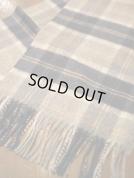 画像2: Johnstons（ジョンストンズ）カシミア　マフラー　グレー×ネイビー　タータンチェック　秋冬向き (2)